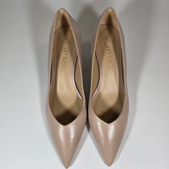 R STUART WEITZMAN Soft Neutral Dusty Pink 50mm Kitten Pumps Heels Women Size 9.5 - Picture 4 of 11